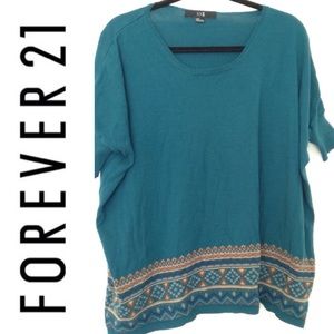 Slouch Sweater with Aztec trim